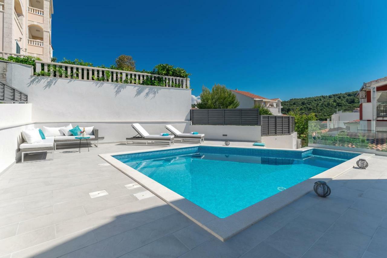 Villa Miholina - With Heated Swimming Pool Trogir Bagian luar foto